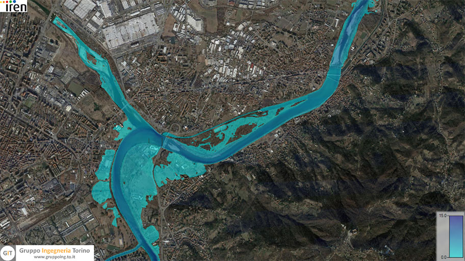 Gruppo ingegneria Torino - Analisi idrauliche e simulazione dei flussi fiume Po