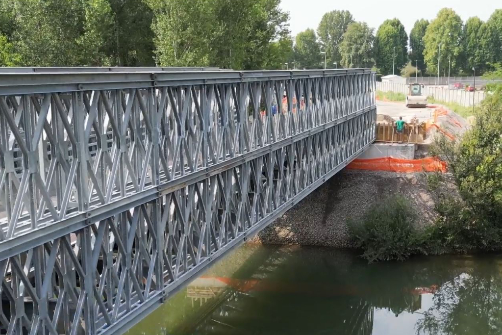 Collaudo del nuovo ponte sul Ceronda (TO)