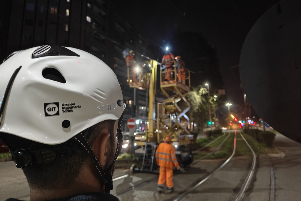 Lavori sulla rete aerea tranviaria GTT nel comune di Torino (TO)